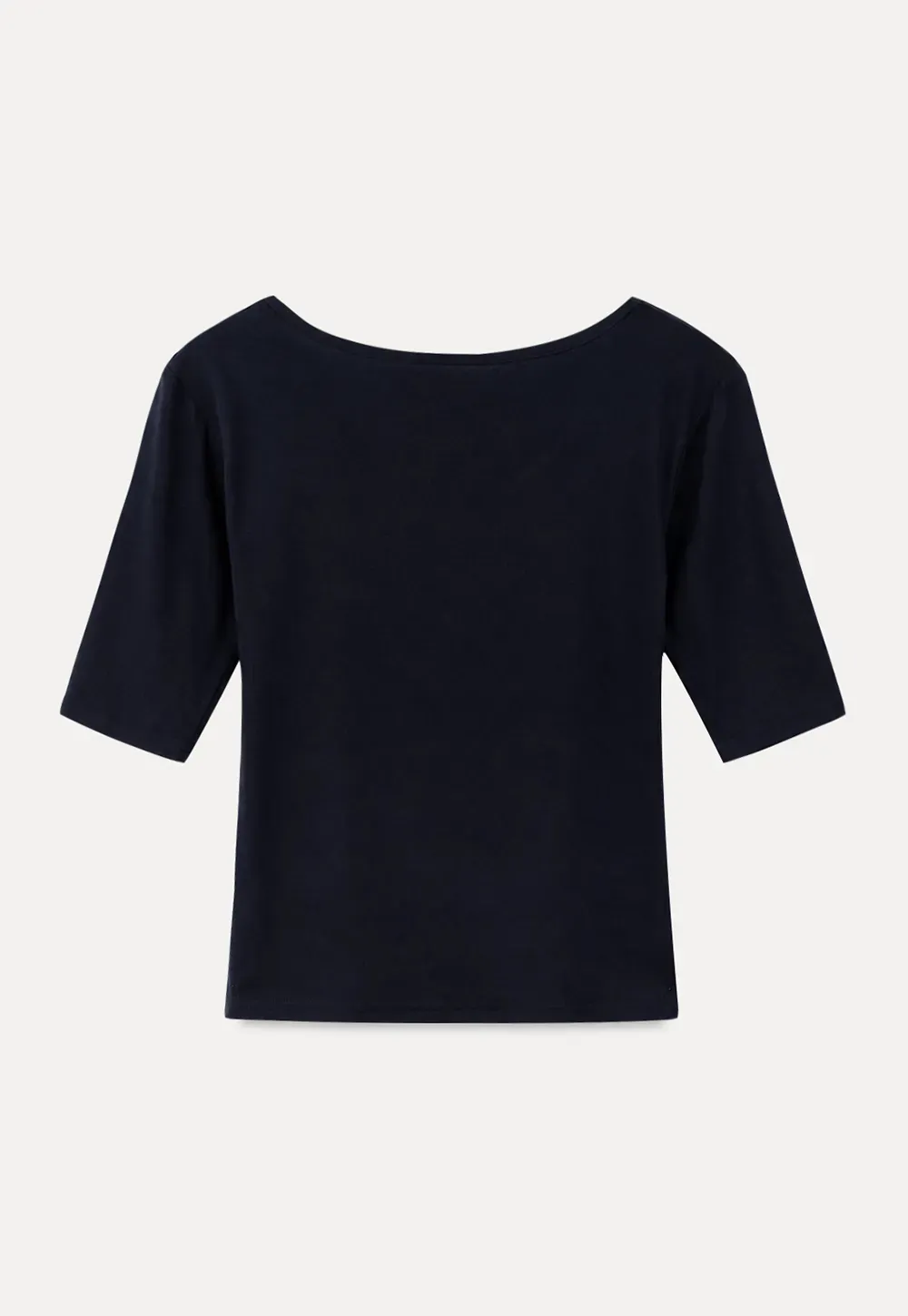 Scoop Neck Short Sleeve Fitted Tshirt