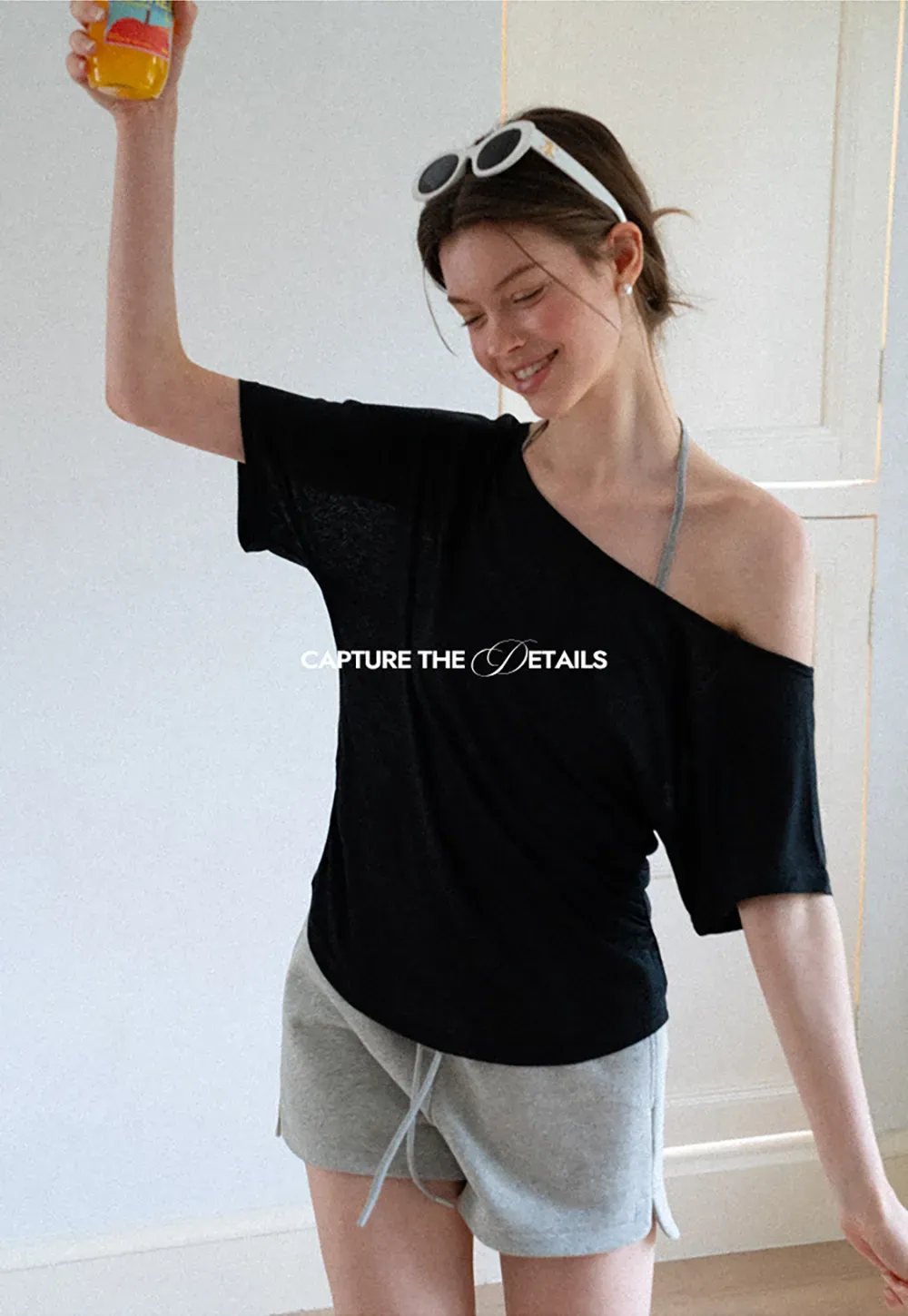 Asymmetrical One Shoulder Short Sleeve Tshirt