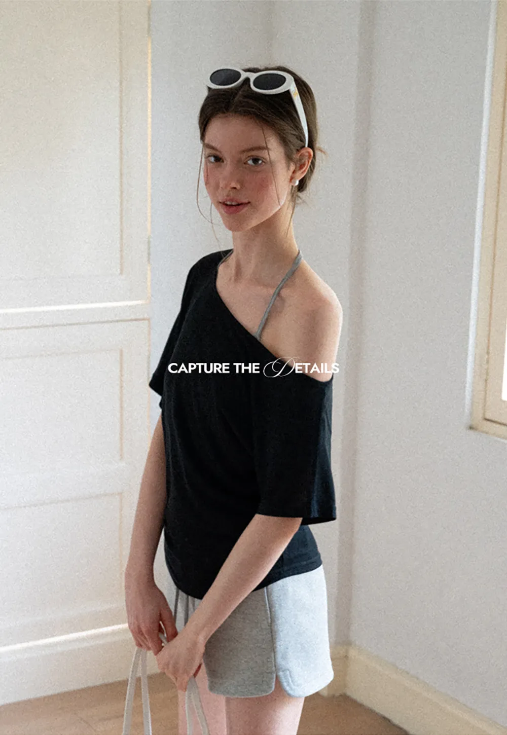Asymmetrical One Shoulder Short Sleeve Tshirt