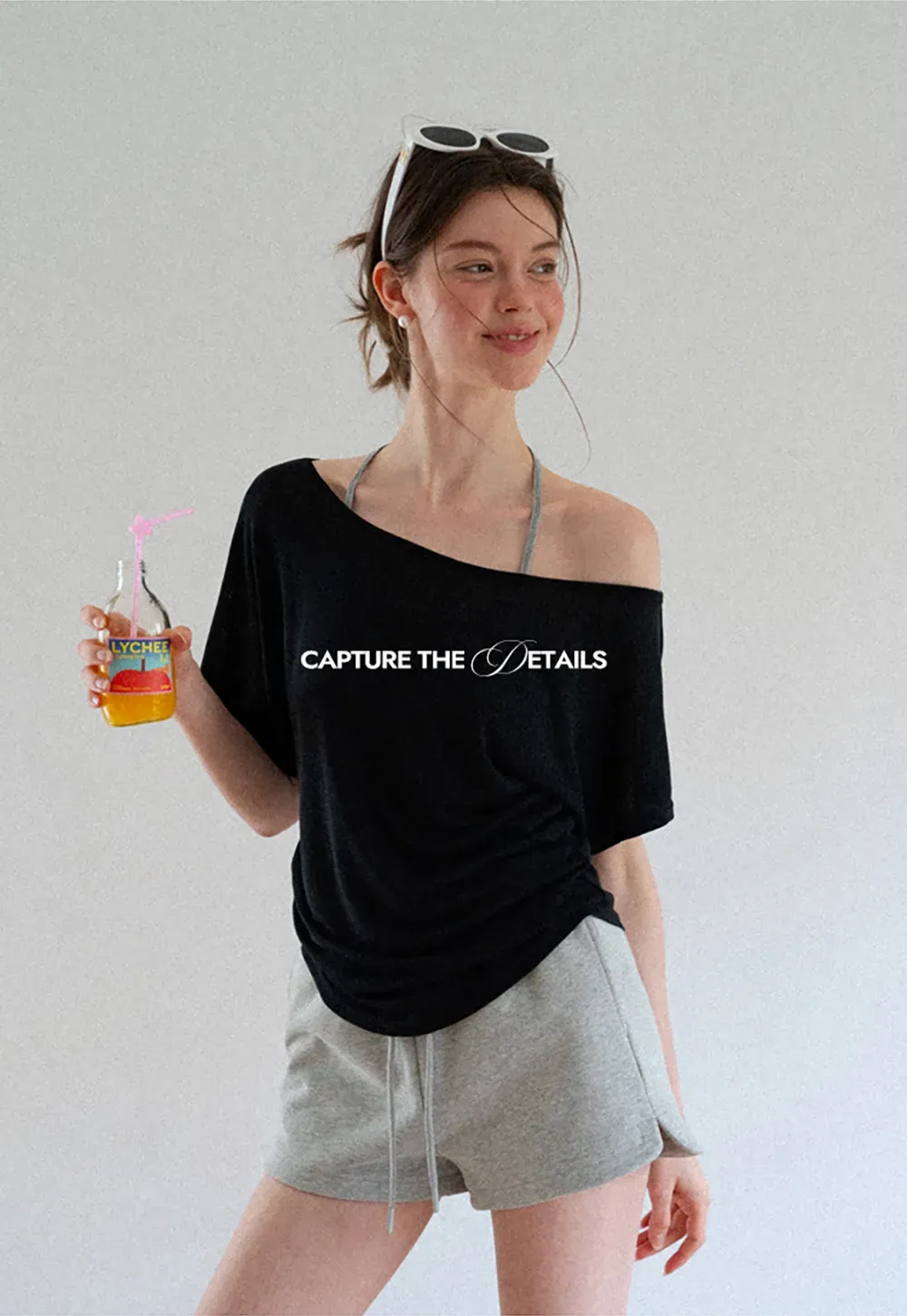 Asymmetrical One Shoulder Short Sleeve Tshirt