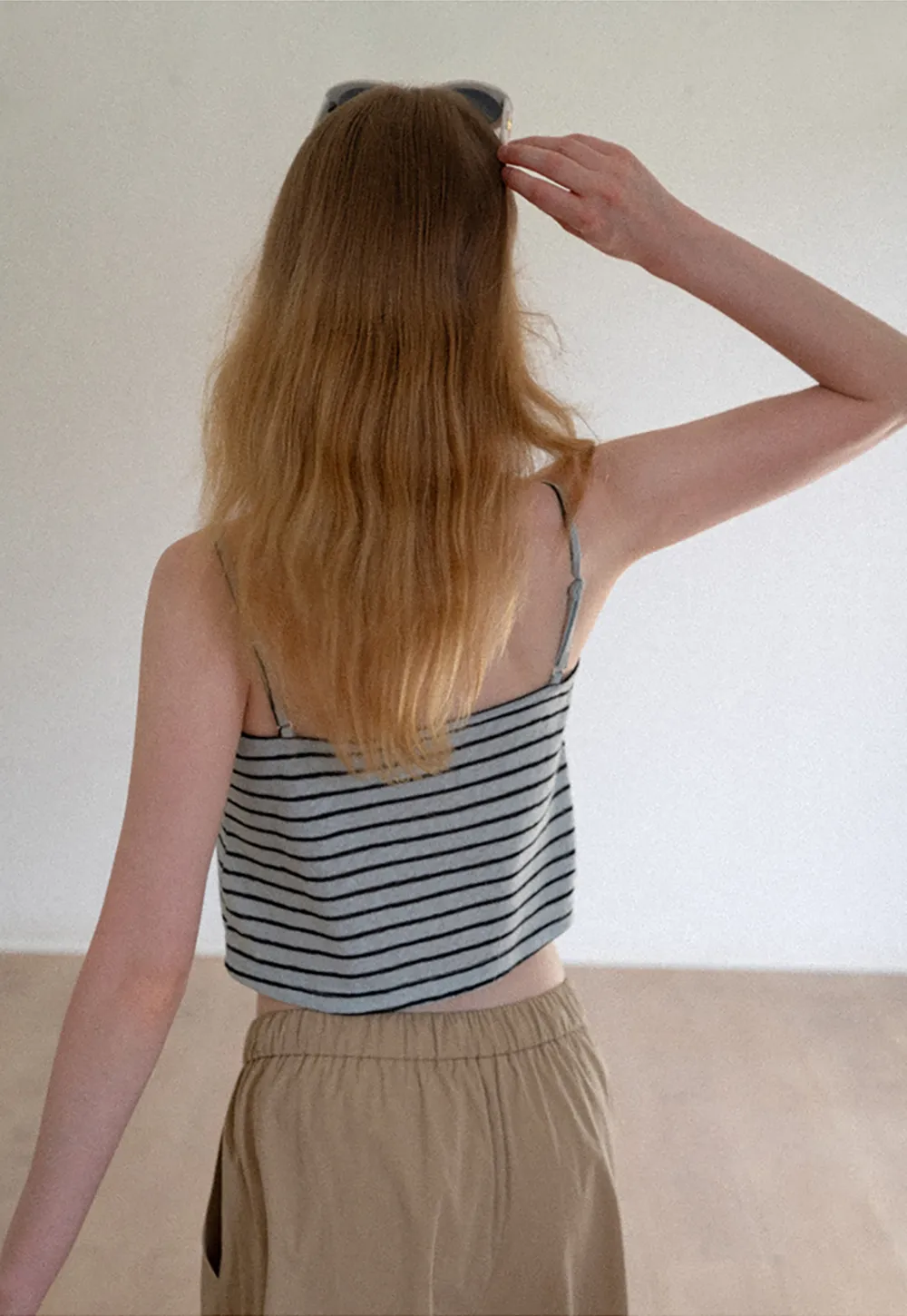 Cropped Wrap Front Cardigan with Button Closure