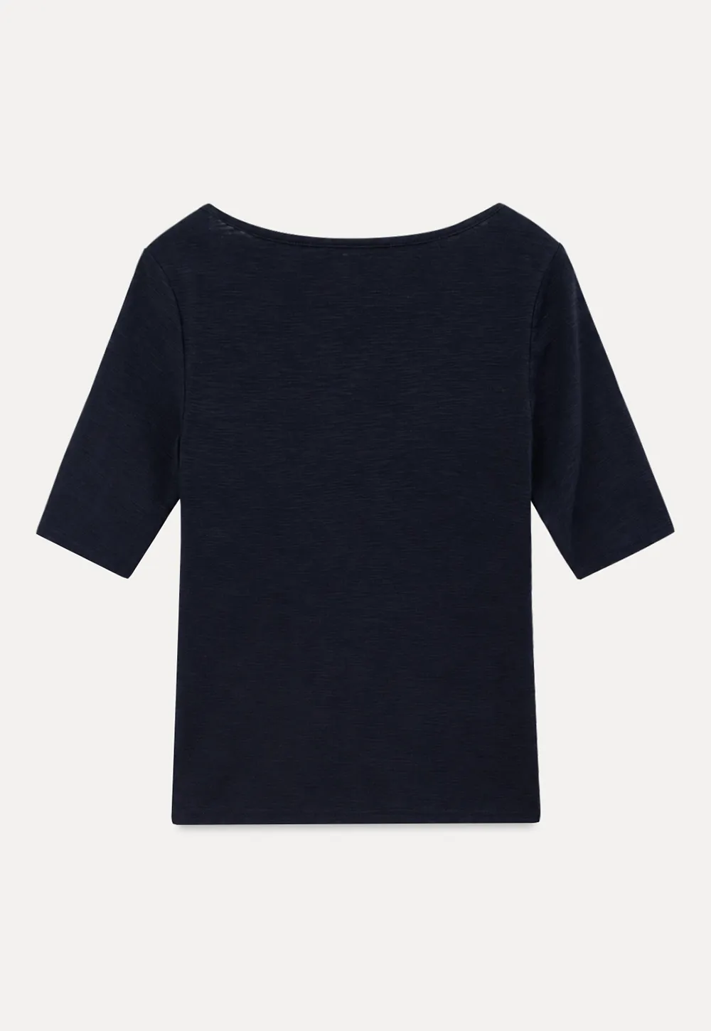 V Neck Ribbed Knit Short Sleeve T Shirt