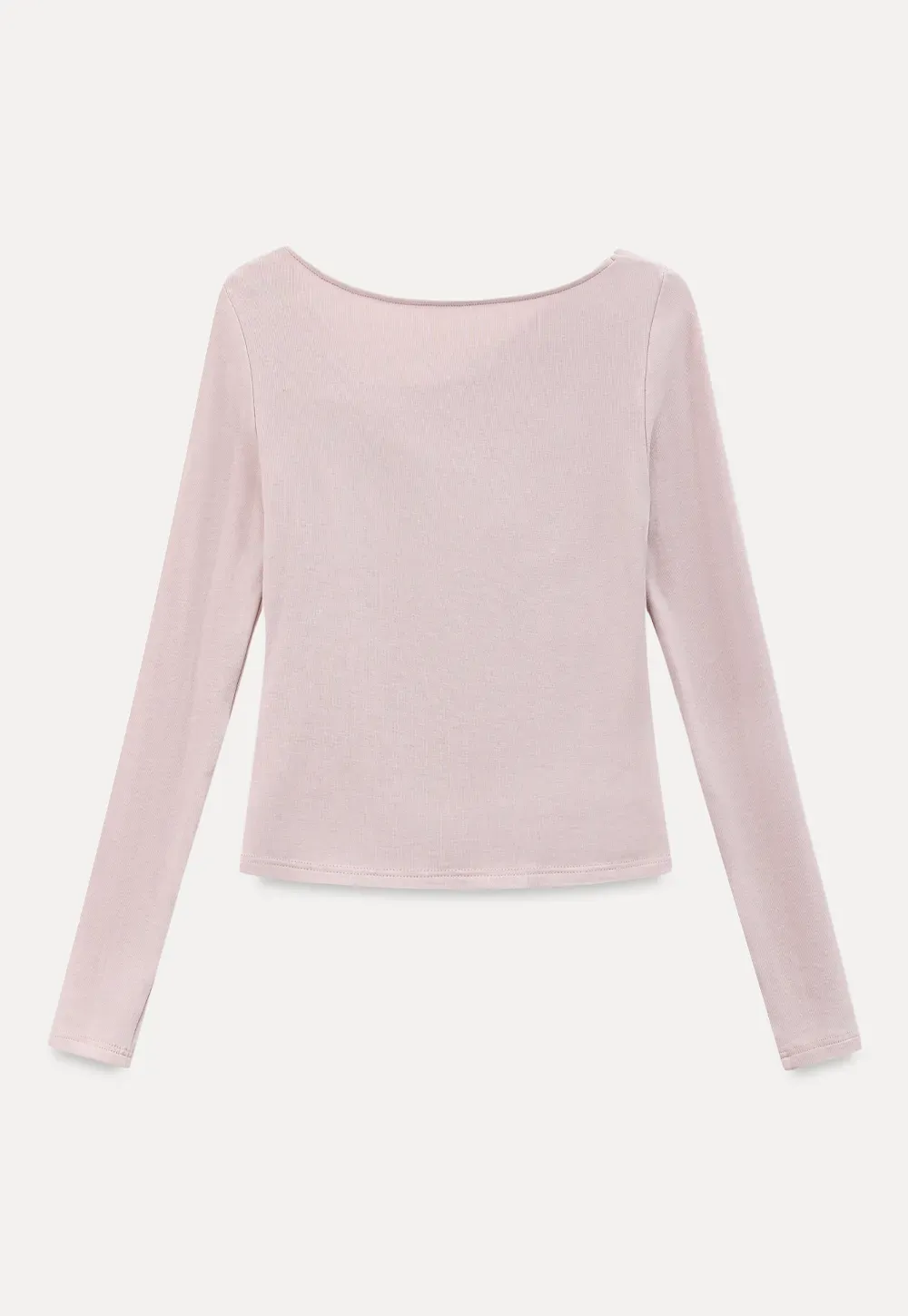 Asymmetrical Wrap Neck Long Sleeve Top