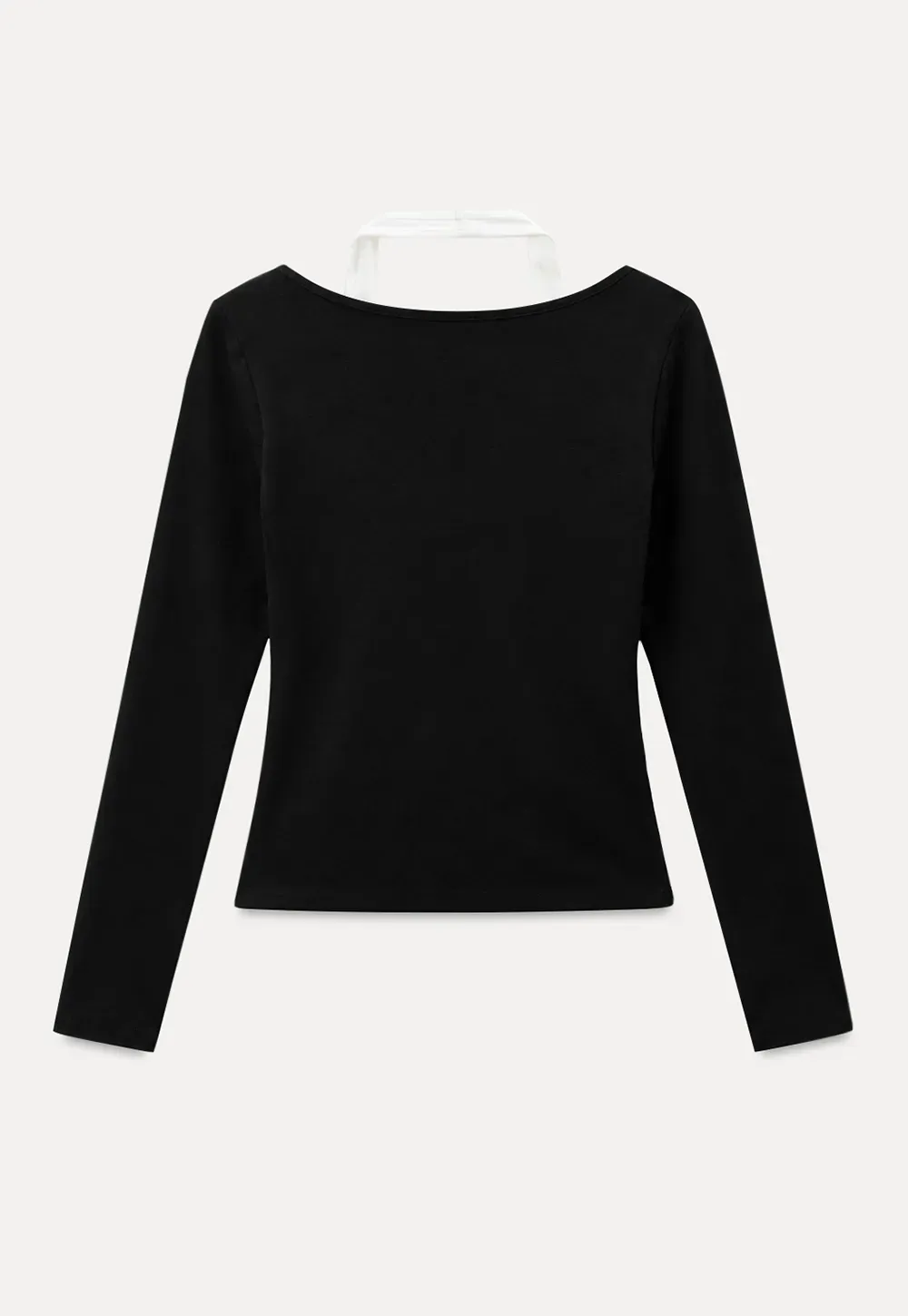 V Neck Layered Long Sleeve Top and Wide Leg Pants