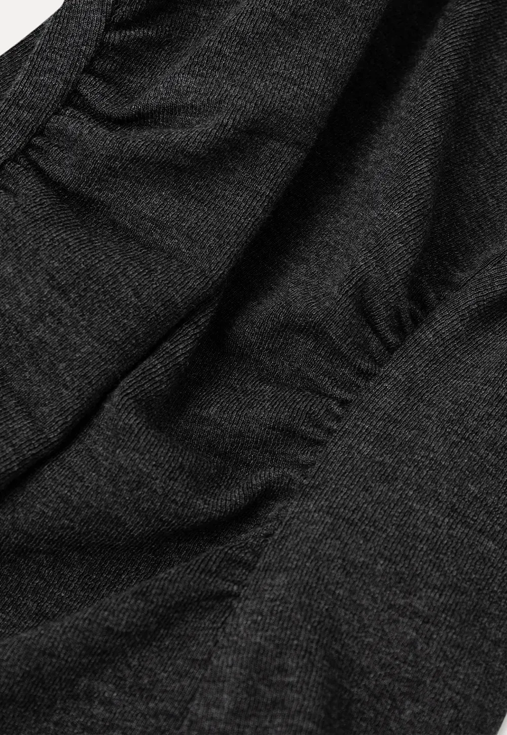 Asymmetrical Wrap Neck Long Sleeve Knit Top