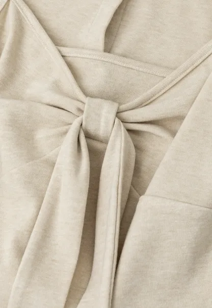 Ribbed Knit Cardigan with Button Front and Tie Neck Top Skirt Set