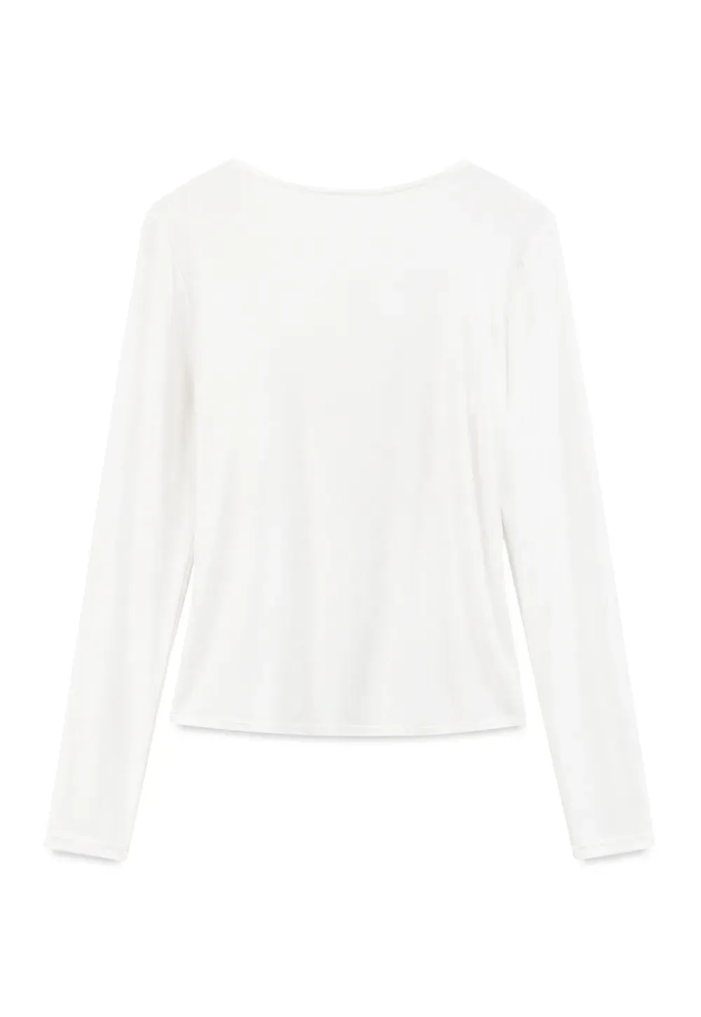 Lace Trim Draped Sleeve Button Front Top
