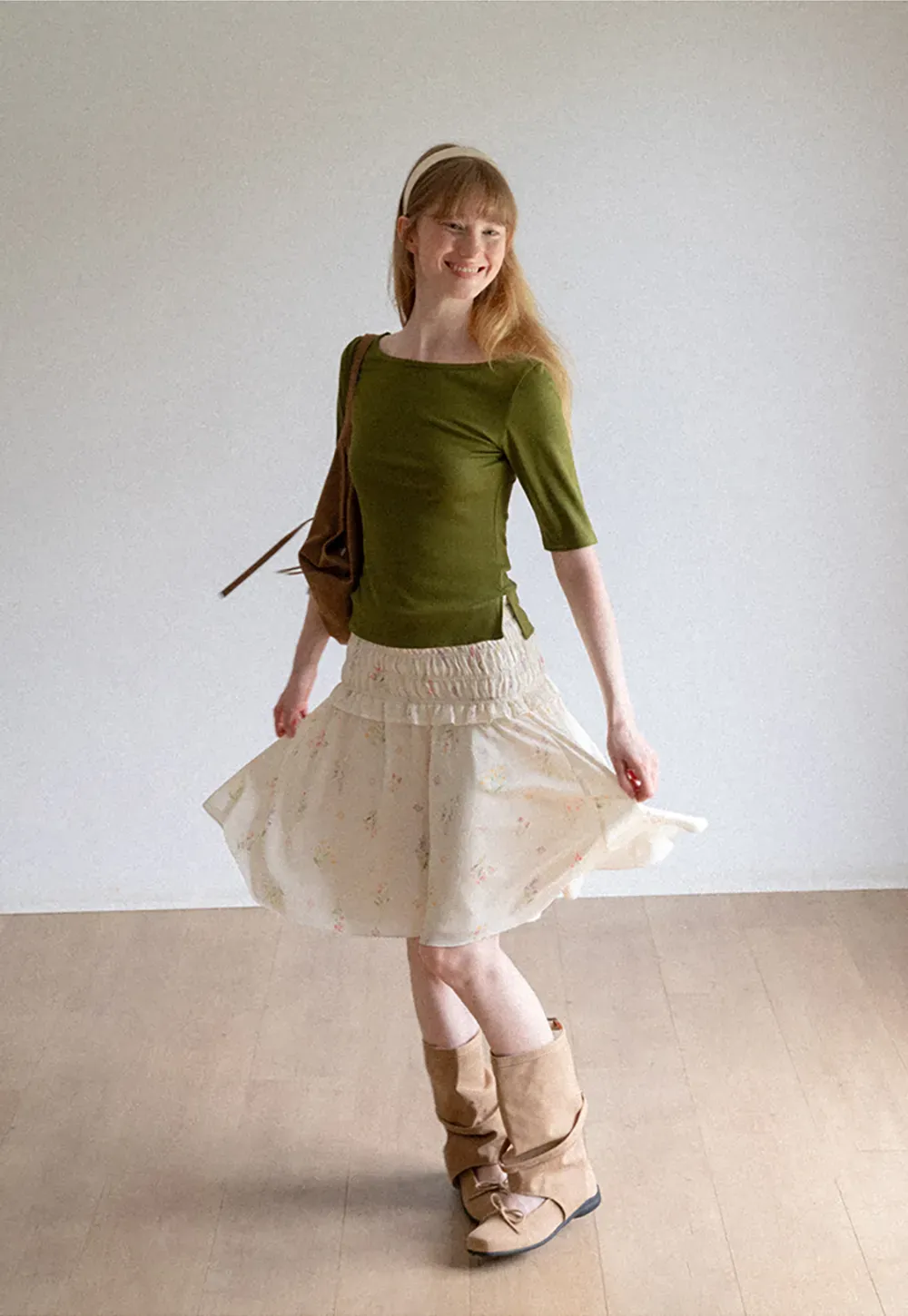 Square Neck Short Sleeve Tshirt
