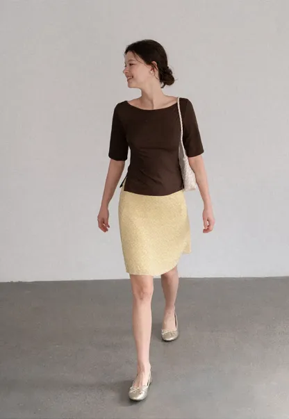Square Neck Short Sleeve Tshirt