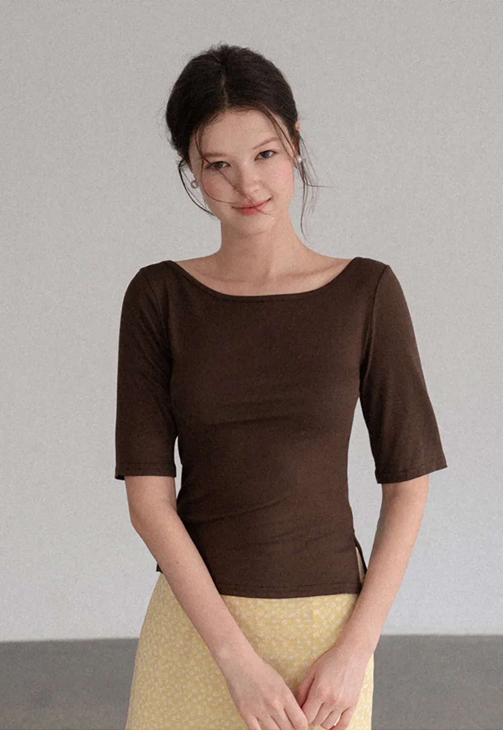 Square Neck Short Sleeve Tshirt