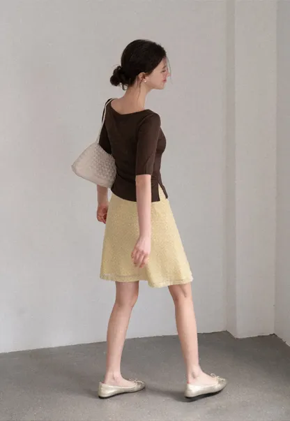 Square Neck Short Sleeve Tshirt