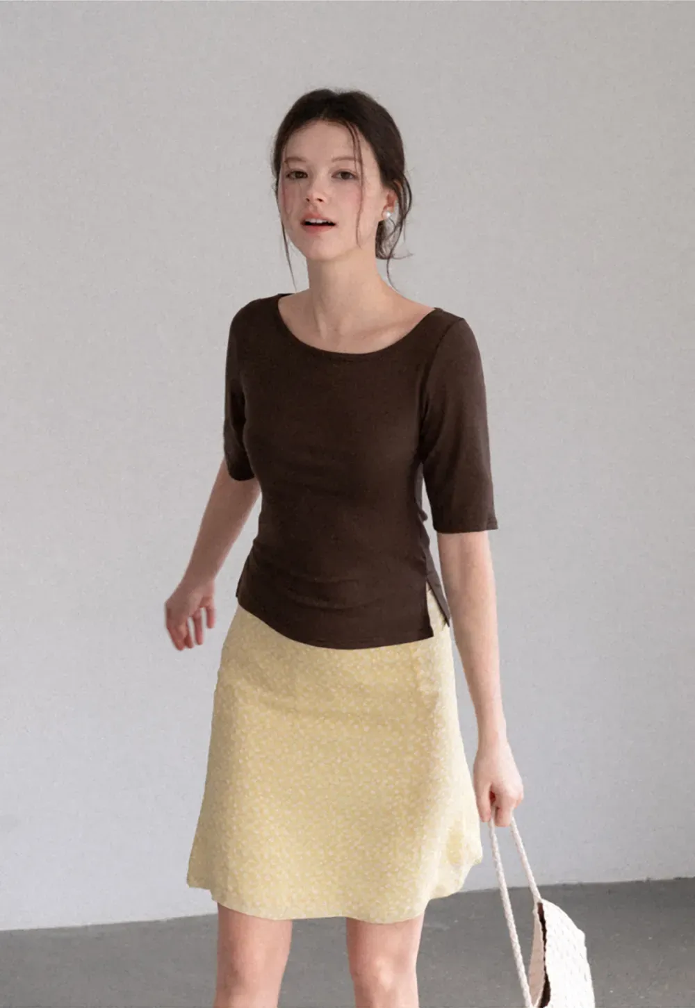 Square Neck Short Sleeve Tshirt