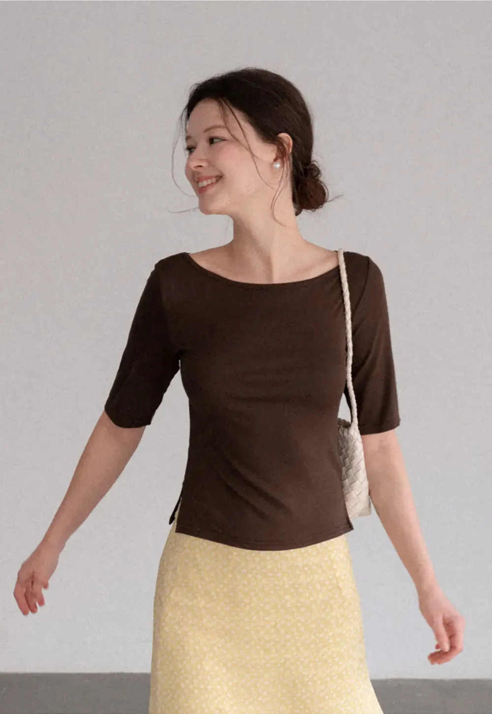 Square Neck Short Sleeve Tshirt