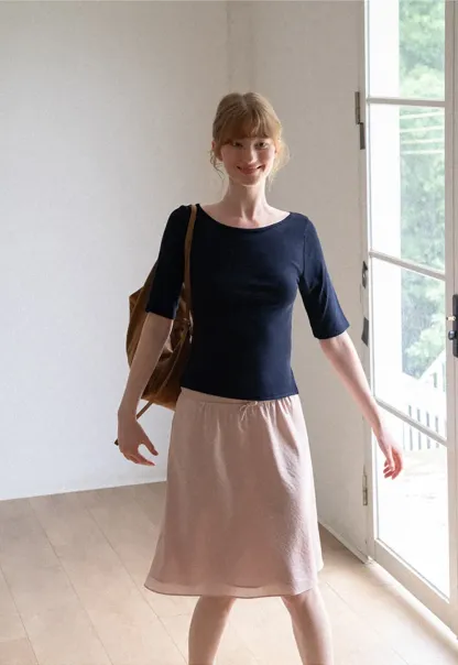 Square Neck Short Sleeve Tshirt
