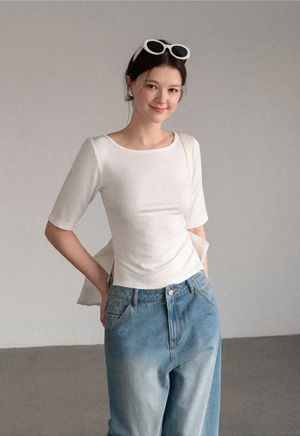 Square Neck Short Sleeve Tshirt