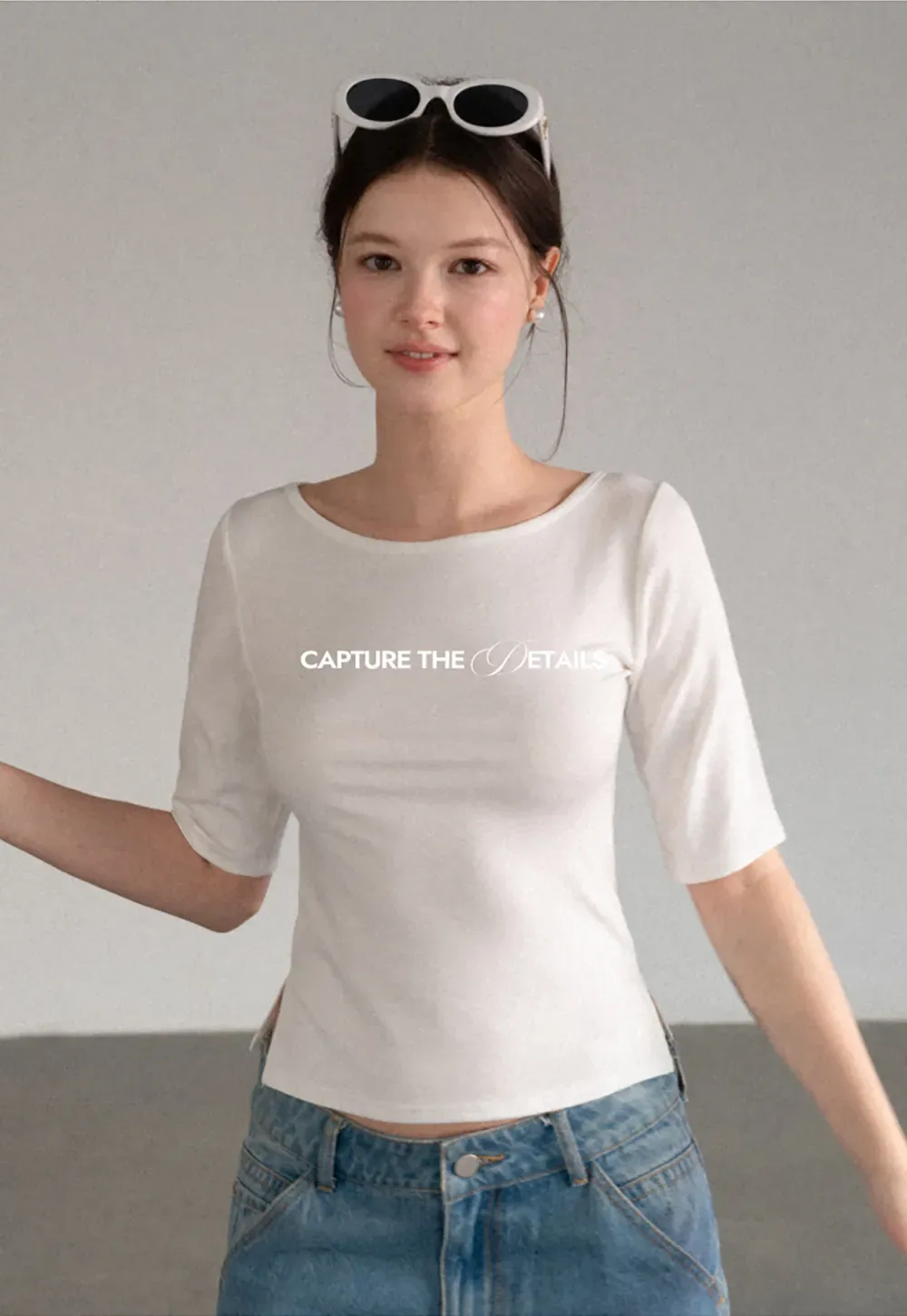Square Neck Short Sleeve Tshirt