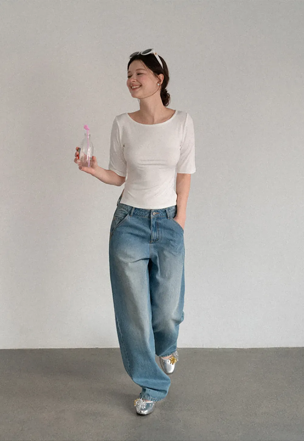 Square Neck Short Sleeve Tshirt