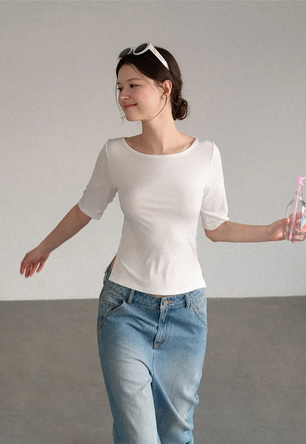 Square Neck Short Sleeve Tshirt