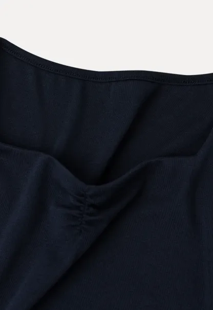 Square Neck Long Sleeve Knit Top