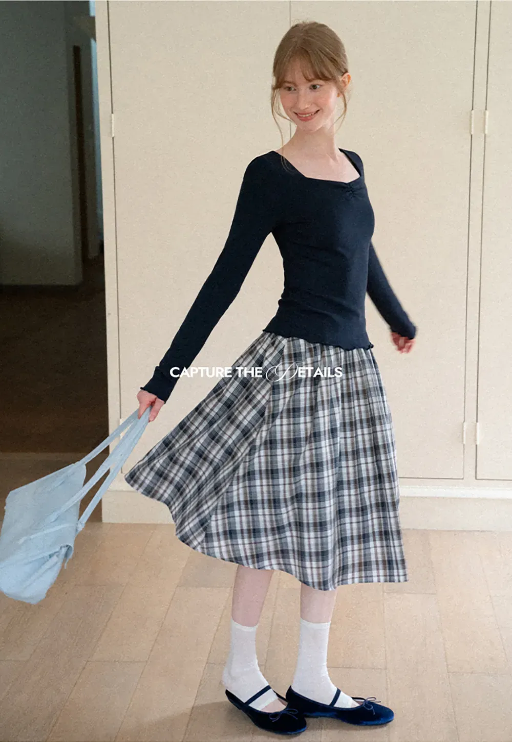 Square Neck Long Sleeve Knit Top