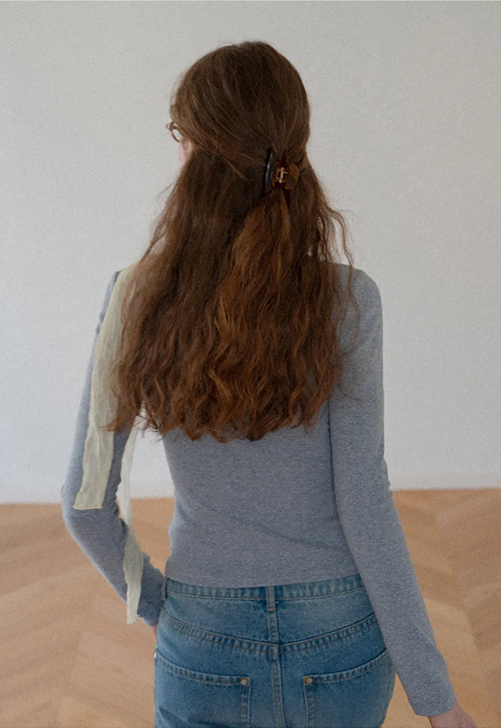 Slim Fit Crew Neck Long Sleeve Knit Top
