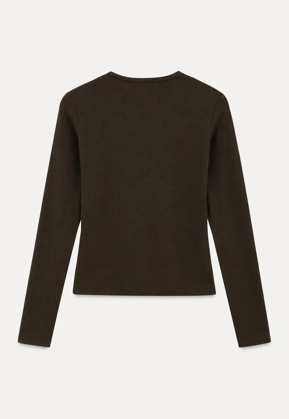 Slim Fit Crew Neck Long Sleeve Knit Top