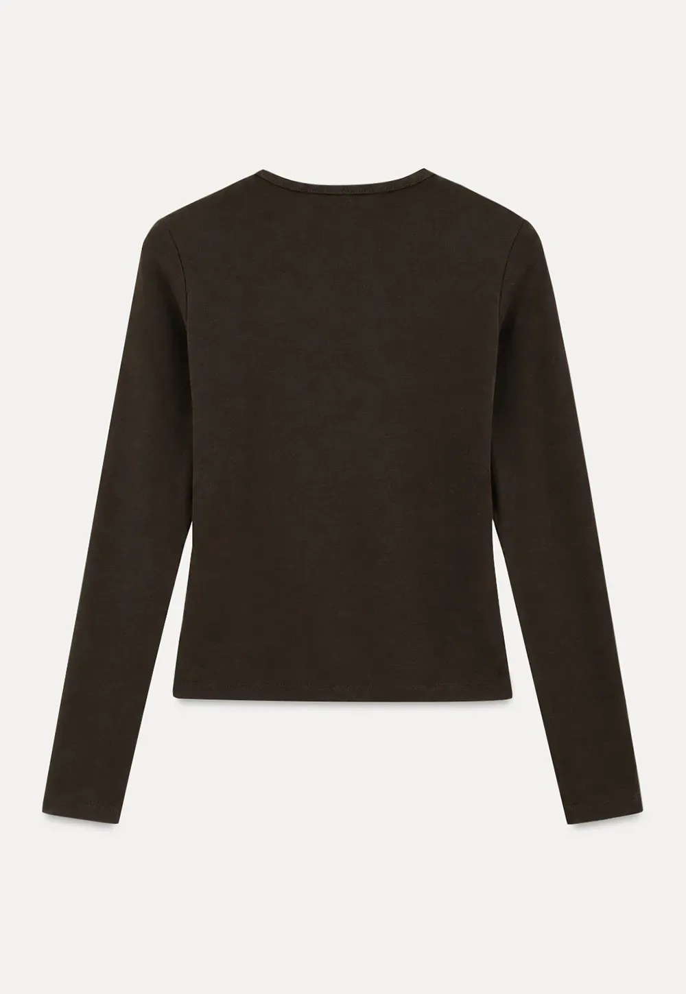 Slim Fit Crew Neck Long Sleeve Knit Top