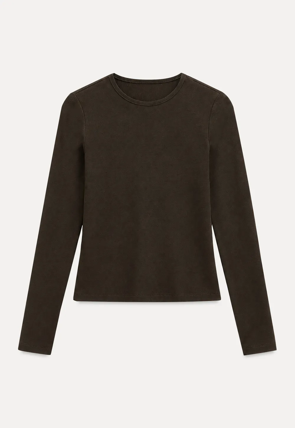 Slim Fit Crew Neck Long Sleeve Knit Top