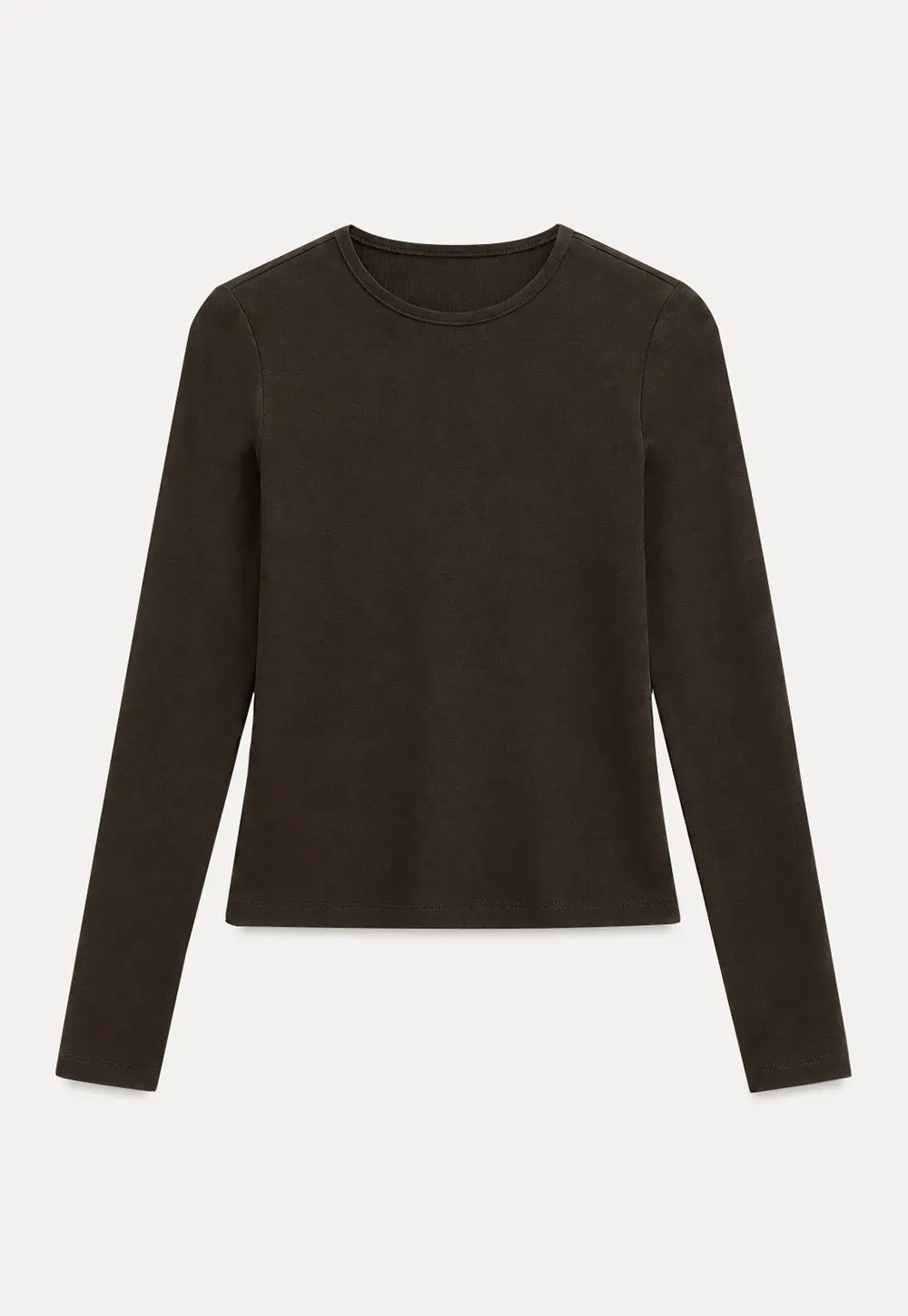 Slim Fit Crew Neck Long Sleeve Knit Top