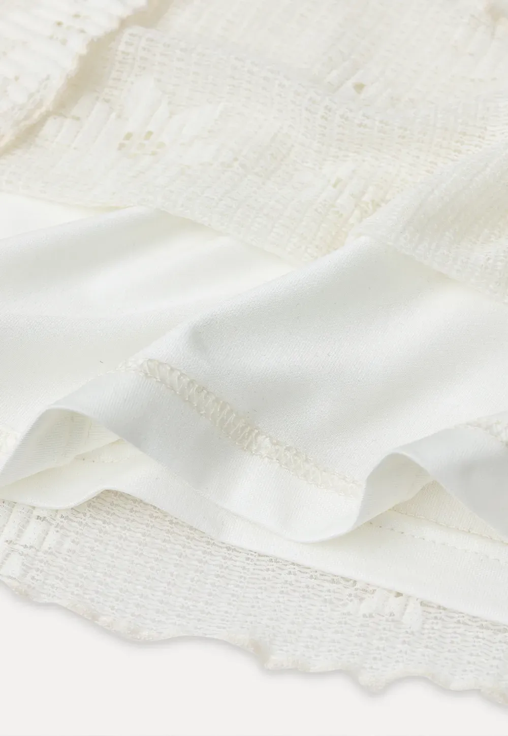 Ribbed Knit Mock Neck Long Sleeve Lace Panel Top