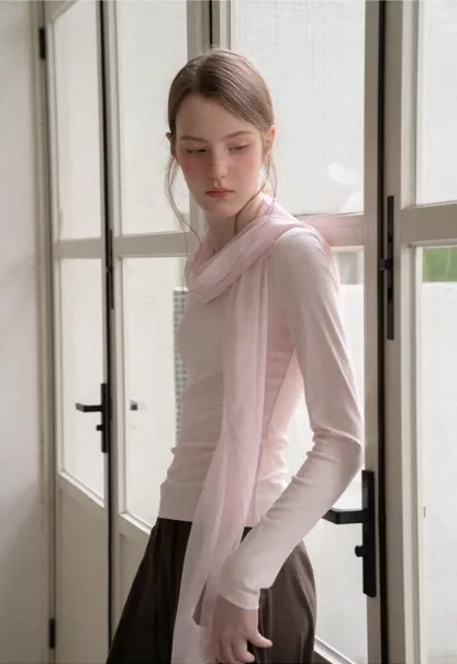 Asymmetrical Draped Cowl Neck Long Sleeve Top