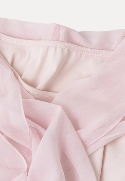 Asymmetrical Draped Cowl Neck Long Sleeve Top