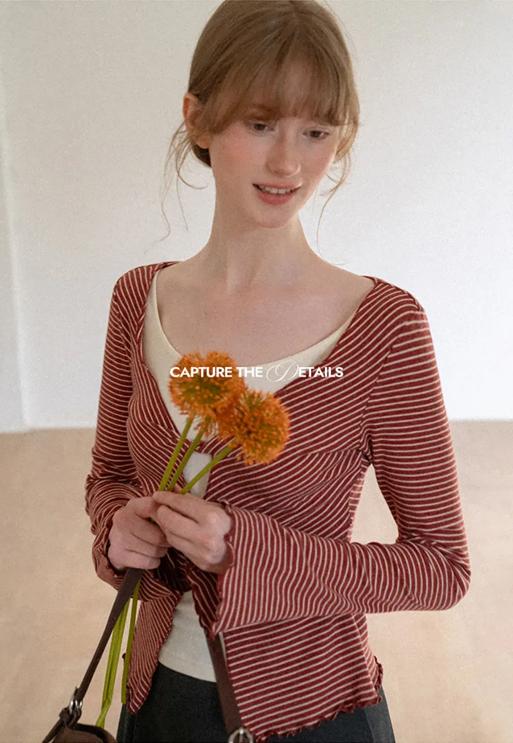 Scalloped Hem Layered Knit Top with Cutout Detail