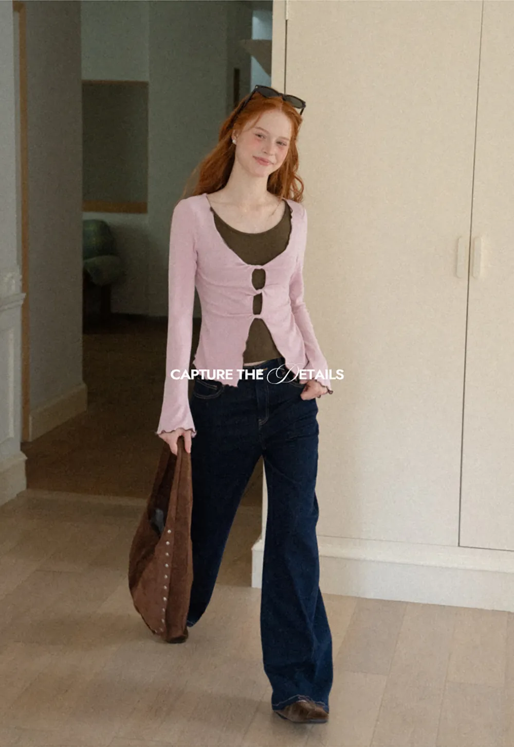 Scalloped Hem Layered Knit Top with Cutout Detail