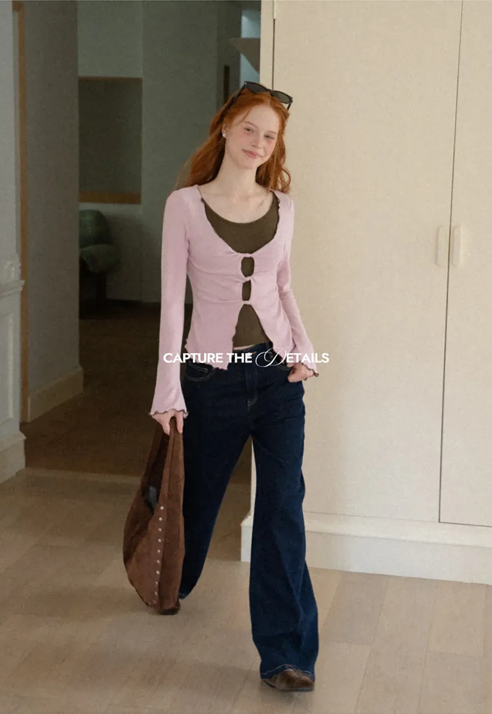 Scalloped Hem Layered Knit Top with Cutout Detail