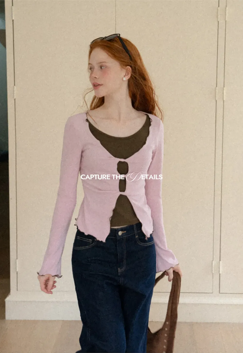 Scalloped Hem Layered Knit Top with Cutout Detail