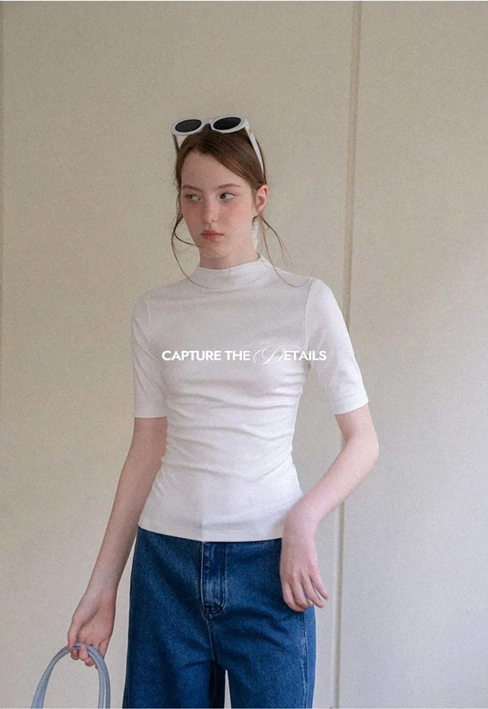 High Neck Short Sleeve Knit Top