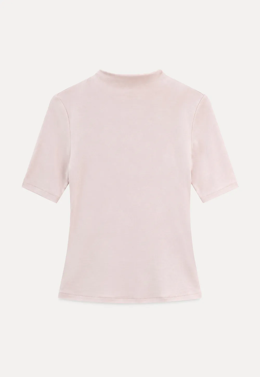 High Neck Short Sleeve Knit Top