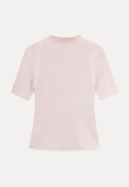 High Neck Short Sleeve Knit Top
