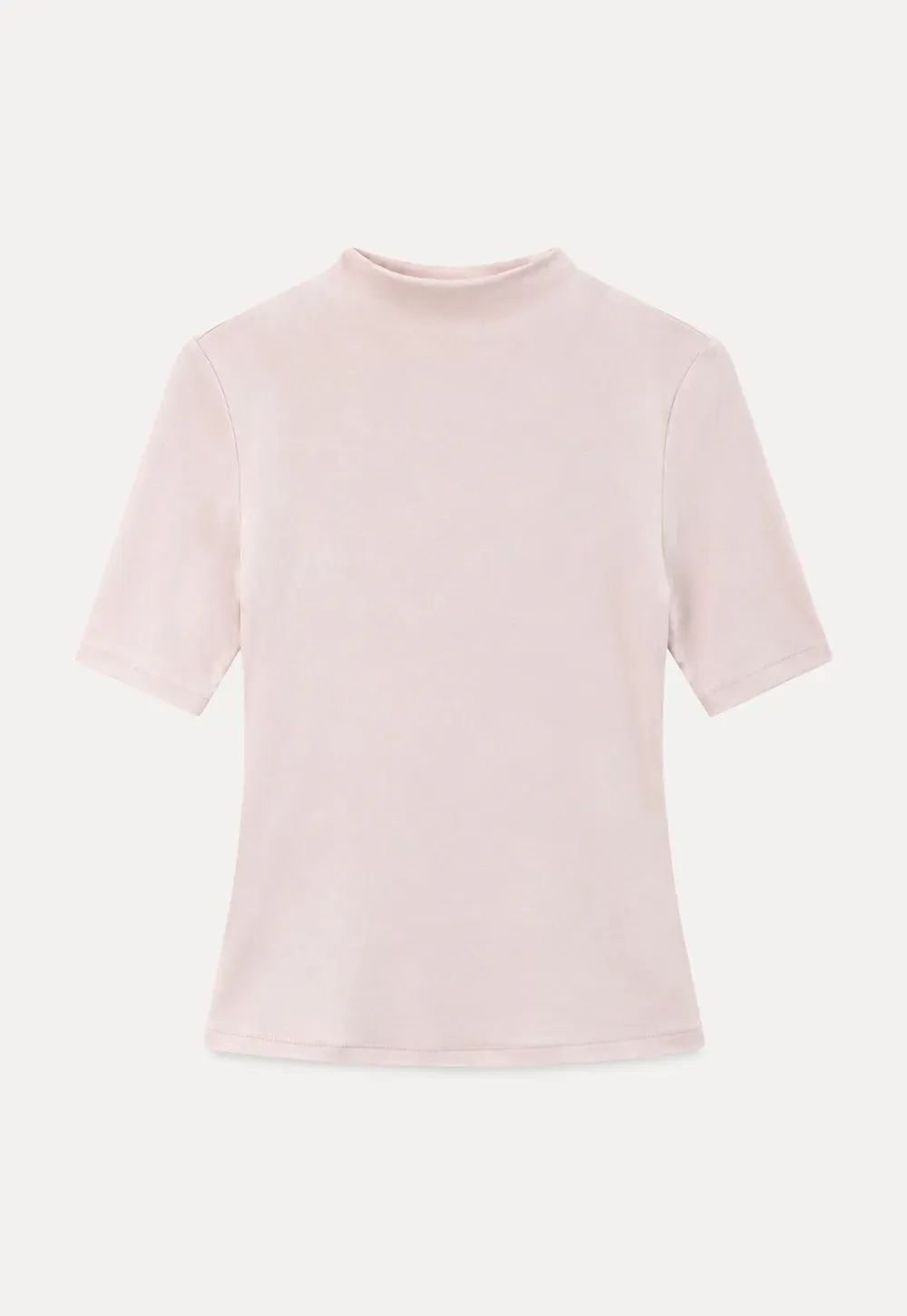 High Neck Short Sleeve Knit Top