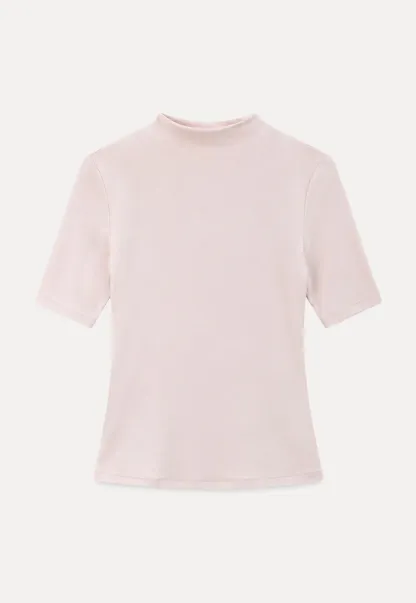 High Neck Short Sleeve Knit Top