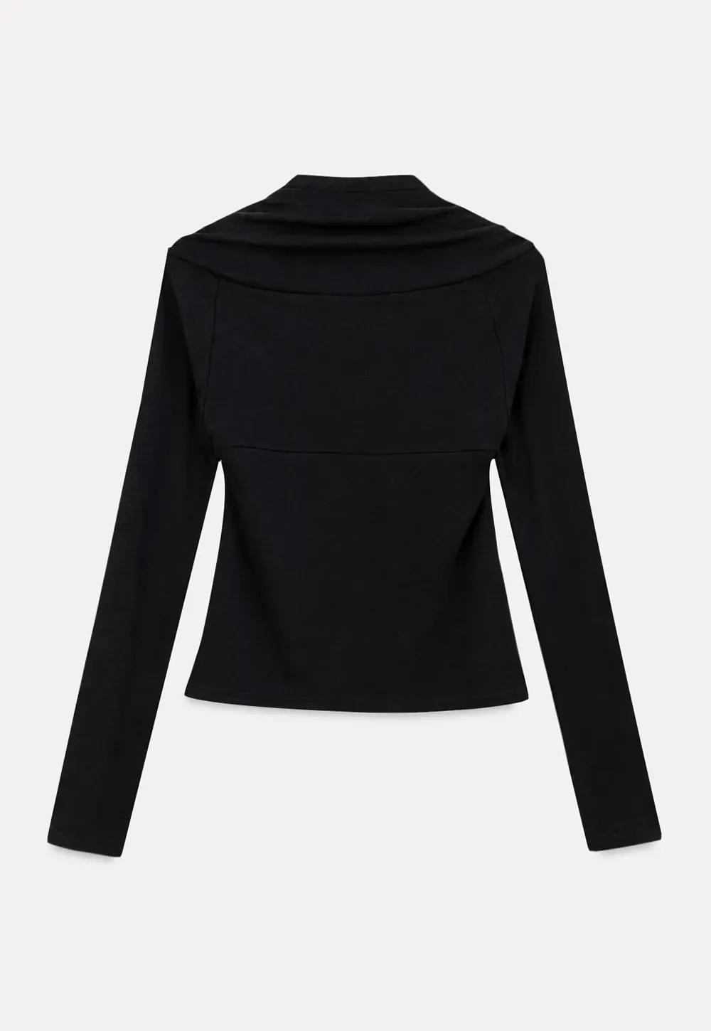 Cropped Long Sleeve Turtleneck Top