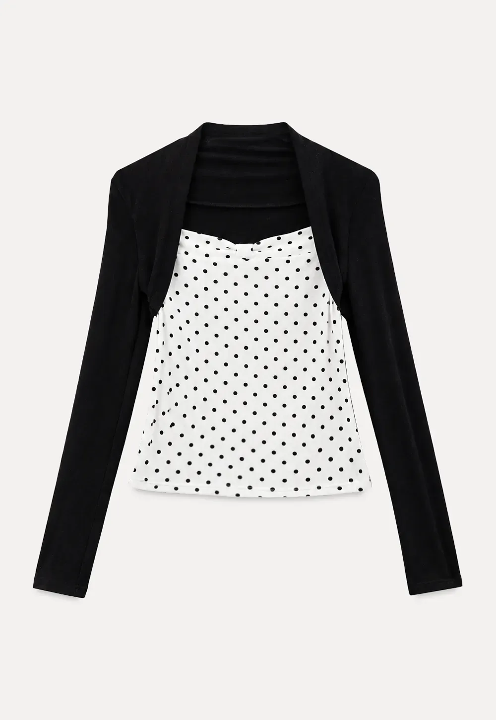 Cropped Long Sleeve Turtleneck Top