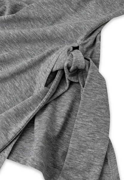 Asymmetrical Wrap Front Long Sleeve Top