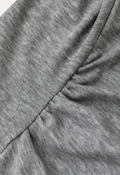 Asymmetrical Wrap Front Long Sleeve Top