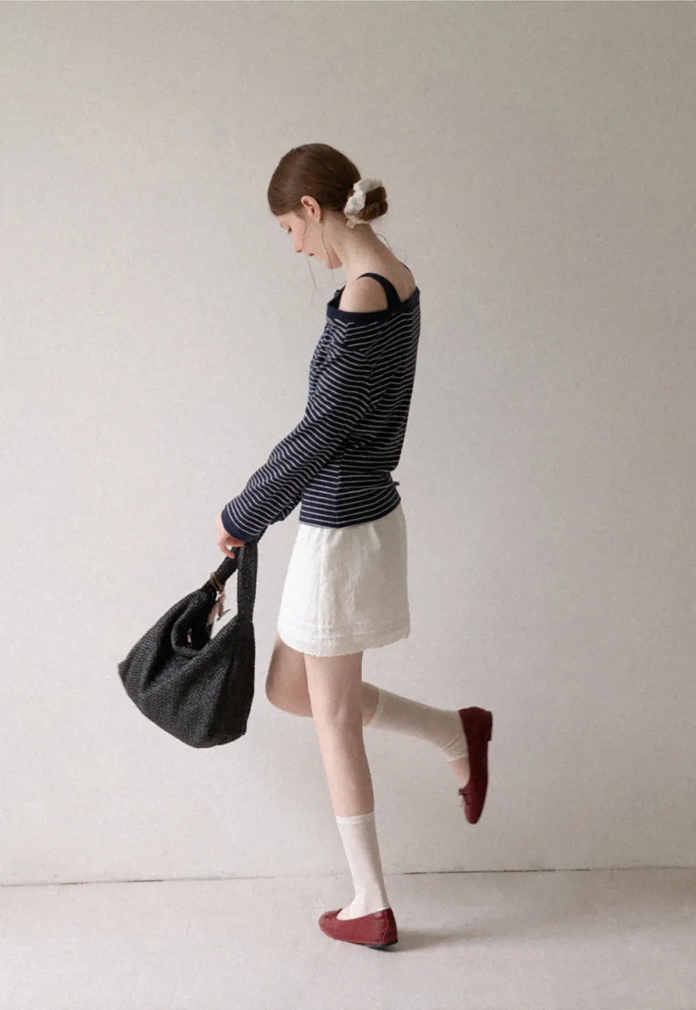 Cold Shoulder Lace Trim Layered Top Tshirt