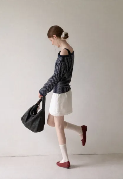 Cold Shoulder Lace Trim Layered Top Tshirt