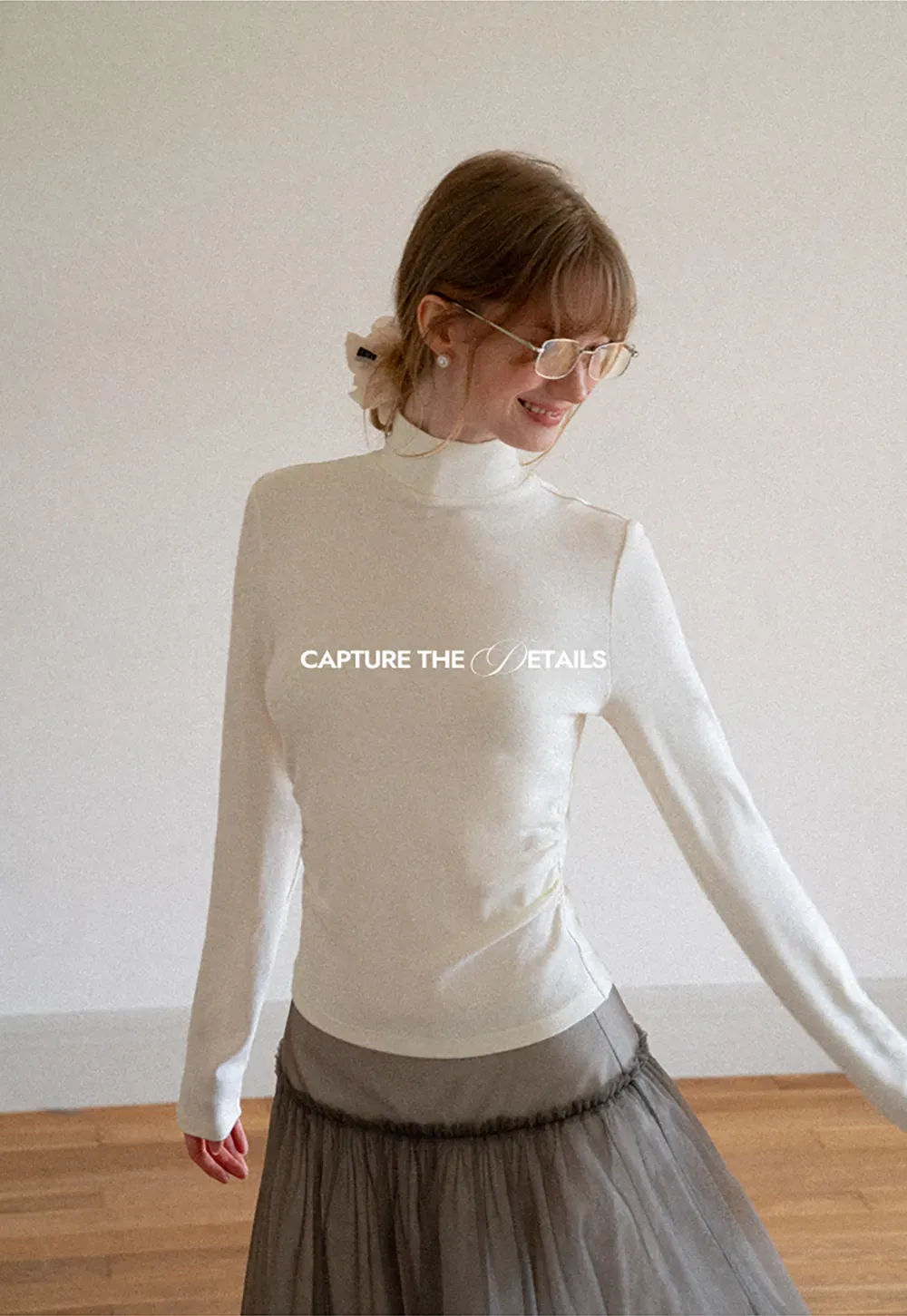 High Neck Long Sleeve Fitted Knit Top