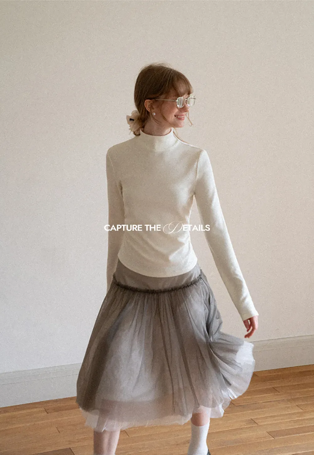High Neck Long Sleeve Fitted Knit Top