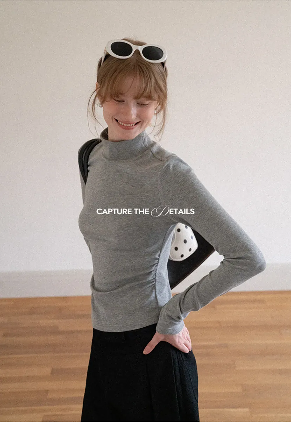 High Neck Long Sleeve Fitted Knit Top